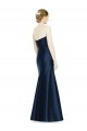 Cheap Full Length Strapless Satin Bridesmaid Dress with Lace Sweetheart Neckline Canada