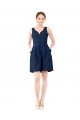 Cheap V-Neck A-Line Satin Bridesmaid Dress with Pockets Canada
