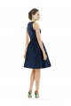 Cheap Short Halter Cocktail Length Luxe Satin Bridesmaid Dress Canada
