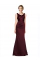 Cheap Figure Shaping Satin Bridesmaid Dress with Structured Pleats Canada