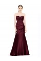 Cheap Mermaid Sweetheart Soft Satin Bridesmaid Dress with Pleats Canada