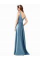 Cheap Classic Satin V-Neck A-Line Bridesmaids Dress with Pockets Canada