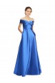 Cheap Sleeveless Off the Shoulder Ball Gown Satin Bridesmaid Dress Canada