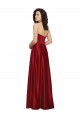 Cheap Strapless Satin Bridesmaids Dress with Beaded Pocket and Soft Pleating Canada