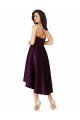 Cheap Elegant High Low Satin Bridesmaid Dress with Criss Cross Back Canada