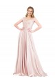 Cheap A-Line Off the Shoulder Sweetheart Luxe Satin Bridesmaid Dress Canada