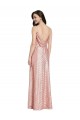 Cheap High Neck Low Back Sparkling Sequin Bridesmaid Dress Canada