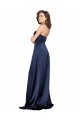 Cheap Knotted Sweetheart Silky Satin Bridesmaid Dress with High Side Split Canada
