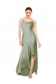 Cheap Silky Satin Bridesmaid Dress with Bias Cut Skirt Canada