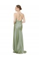 Cheap Silky Satin Bridesmaid Dress with Bias Cut Skirt Canada