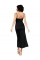 Cheap Cowl Neck Tea-Length Short Silky Satin Bridesmaid dress with Skirt Slit Canada
