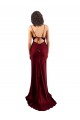 Cheap Cowl Neck Long Criss Cross Open Back Silky Satin Bridesmaid Dress Canada