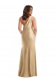 Cheap One Shoulder Asymmetrical Cowl Back Silky Satin Mermaid Bridesmaid Dress Canada