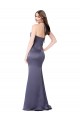 Cheap Fit and Flare Silky Satin Bridesmaid Dress Canada