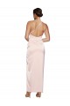 Cheap One Shoulder Full Length Long Silky Satin Bridesmaid Dress with Thigh Split Canada