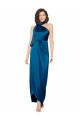 Cheap High Halter Neck Silky Satin Bridesmaid Dress with Sash Overlay and Side Split Canada