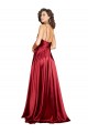 Cheap Silky Satin Cowl Neckline Long Bridesmaid Dress with Spaghetti Straps Canada