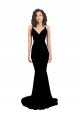 Cheap Fishtail Shaped V-Neck Open Back Spandex Bridesmaid Dress Canada