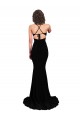 Cheap Fishtail Shaped V-Neck Open Back Spandex Bridesmaid Dress Canada