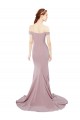 Cheap Off the Shoulder Mermaid Long Sweep Train Bridesmaid Dress Canada