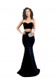 Cheap Two Piece High Neck Crepe Bridesmaid Dress Canada