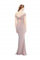 Cheap Knotted Off the Shoulder Crepe Bridesmaid Dress with Cut-Out Back Canada