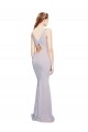 Cheap Cut-Out Back V-Neckline Mermaid Crepe Bridesmaid Dress Keyhole Back Canada