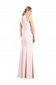 Cheap V-Neck Keyhole Back Crepe Trumpet Bridesmaid Dress Canada