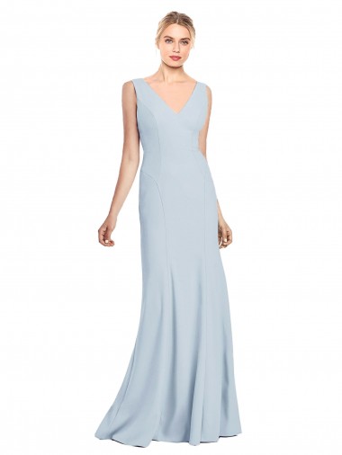 Cheap Sleeveless Seamed Bodice Trumpet Bridesmaid Dress Canada