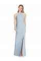 Cheap High Neck Backless Crepe Trumpet Bridesmaid Dress Canada