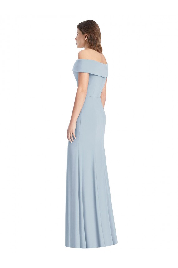 Cheap Cuffed Off the Shoulder Long Trumpet Bridesmaid Dress Canada