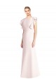 Cheap Ruffle Cap Sleeves Open Back Trumpet Bridesmaid Dress Canada