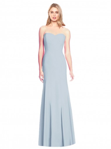 Cheap Sweetheart Strapless Flared Skirt Maxi Bridesmaid Dress Canada