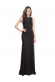 Cheap Sleeveless Bateau Neckline Crepe Bridesmaid Dress with Twist Back Canada