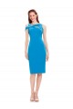 Cheap Sleeveless Crepe Cocktail Dress with Keyhole Off The Shoulder Detailing Canada