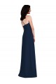 Cheap Criss Cross Back Crepe Halter Bridesmaid Dress with Pockets Canada
