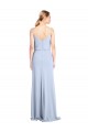 Cheap Feminine Cowl Neck Slim Floor Length Stretch Crepe Bridesmaid Dress Canada