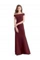 Cheap Off the Shoulder Fit and Flare Stretch Crepe Bridesmaid Dress Canada