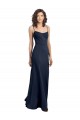 Cheap Fit and Flare Scoop Neck Long Sleeveless Stretch Crepe Bridesmaid Dress Canada