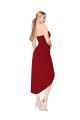 Cheap Cocktail Length Sweetheart Mermaid Wrap Crepe Bridesmaid Dress Canada
