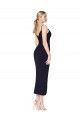 Cheap High Neck Spaghetti Straps Crepe Wrap Short Bridesmaid Dress Canada
