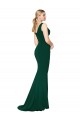 Cheap V-Neck Floor Length Long Crepe Mermaid Bridesmaid Dress Canada