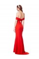 Cheap Cross Front and Back Bardot Sleeveless Crepe Maxi Bridesmaid Dress Canada
