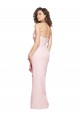 Cheap Strapless Long Full Length Ruffles Low Back Crepe Bridesmaid Dress Canada