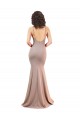 Cheap Fishtail Shape V-Neck Crepe Bridesmaid Dress with Slit Canada