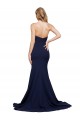 Cheap Fit and Flare Sweetheart Long Crepe Bridesmaid Dress with Sweep Train Canada
