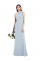 Cheap Halter Bow Neck Open Back Soft Full Length Trumpet Bridesmaid Dress Canada