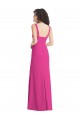 Cheap Wide Strap Notch Empire Waist Bridesaid Dress with Front Slit Canada