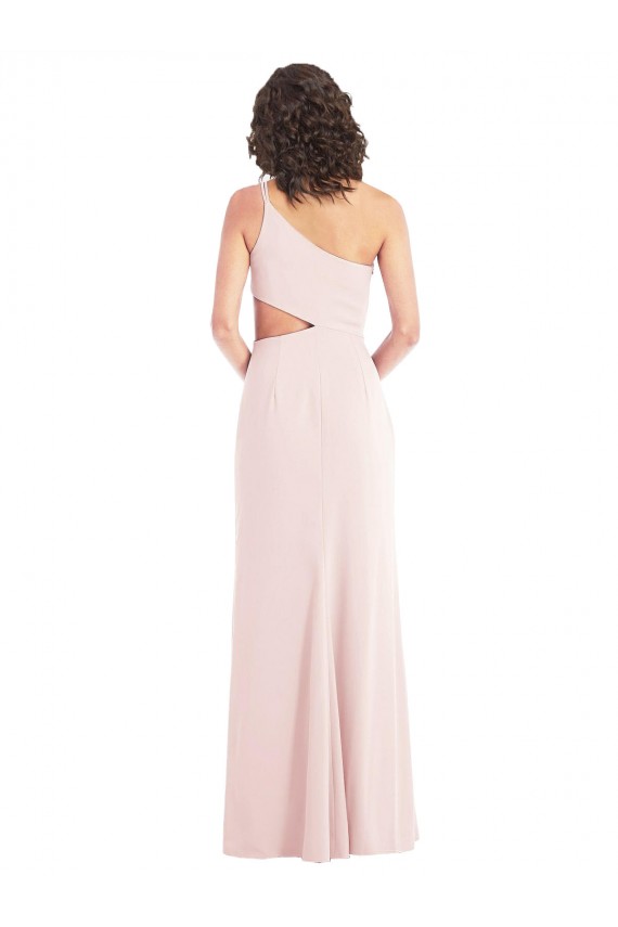 Cheap Flirty One Shoulder Midriff Cutout Maxi Bridesmaid Dress Canada