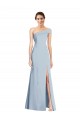 Cheap Asymmetrical Off the Shoulder Cuff Trumpet Bridesmaid Dress With Front Slit Canada